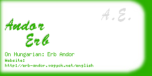 andor erb business card